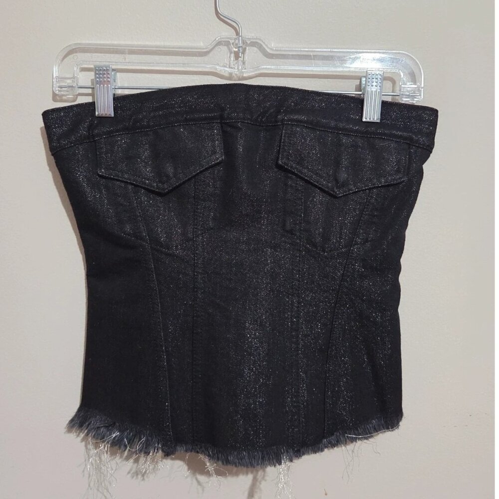 Marques Almeida Black Denim Corset Jean Corset With Pockets NWT Size Medium